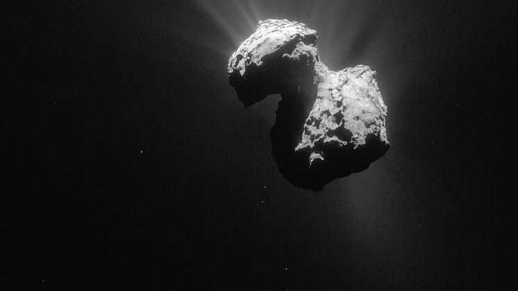 Rymdfarkosten Rosetta och kometen 67P närmar sig solen