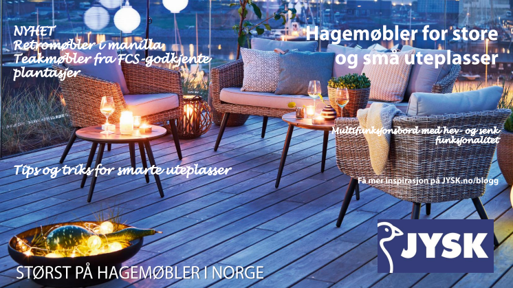 JYSK, størst på hagemøbler i Norge - også i 2020