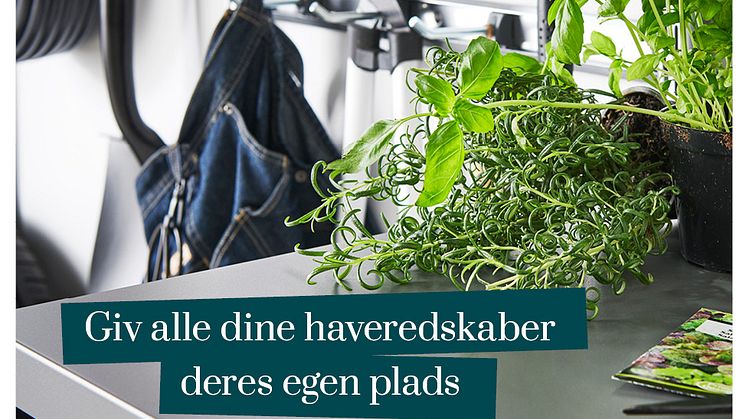 Elfa_smart opbevaring til haveredskaberne