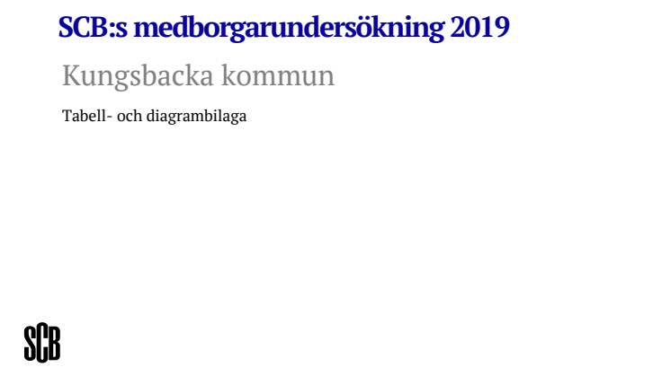 Tabell- och diagrambilaga för medborgarundersökning 2019 Kungsbacka kommun