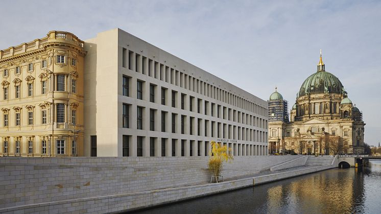 Berlin: Sydøstfacaden på Humboldt Forum på Berliner Schloss © Stiftung Humboldt Forum im Berliner Schloss / Christoph Musiol