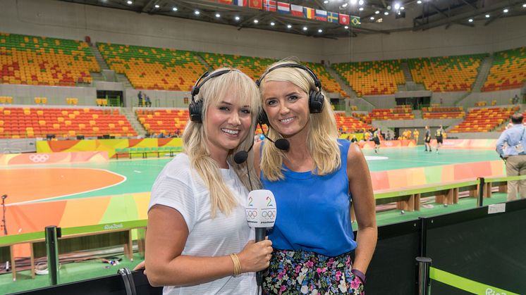 Julie Strømsvåg og Randi Gustad ledet TV2-studioet under håndballkampene i Rio