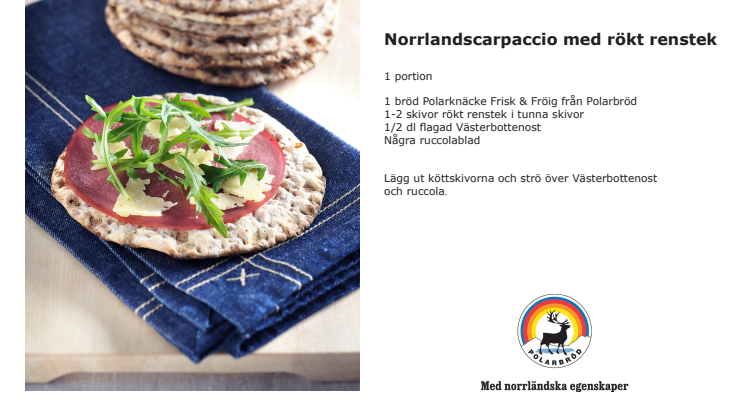 Norrlandscarpaccio med rökt renstek