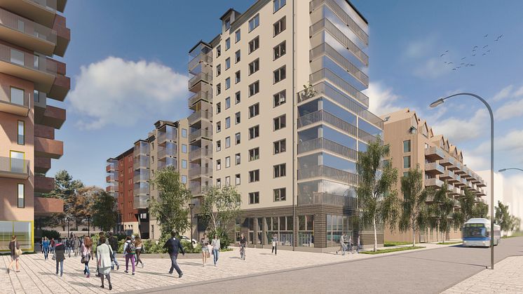 I kv Förseglet på Öster Mälarstrand byggs 183 lägenheter som beräknas vara klara i slutet av 2024.