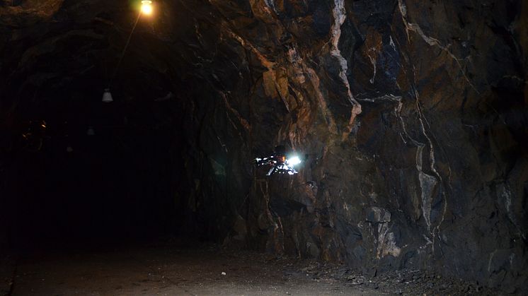 Självkörande drönare vid Luleå tekniska universitet undersöker bergrum