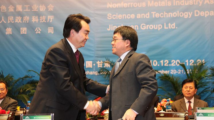 Avtal med Jinchuan Group, Kina