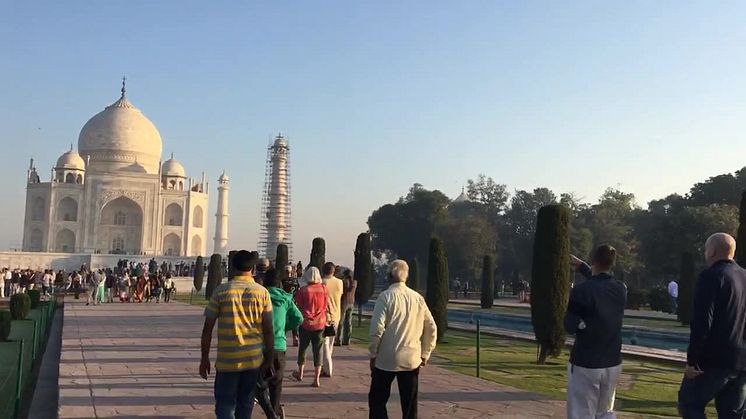 Soloppgang ved Taj Mahal