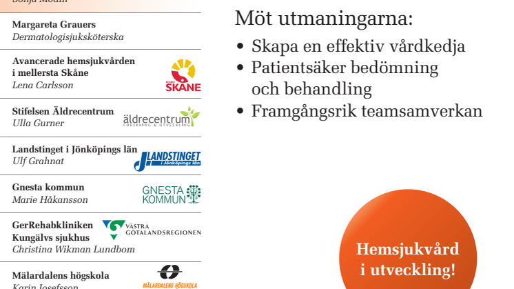 Konferens i Stockholm, Patientfokuserad hemsjukvård, 21-22 maj 2012