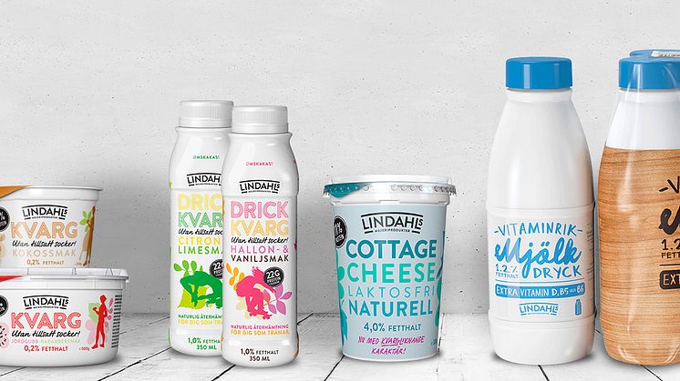 Lindahls lanserar drickkvarg, önskesmaker, laktosfritt och vitaminrik mjölkdryck