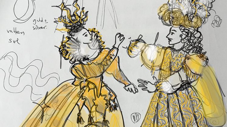 Kostymskiss av Anna Kjellsdotter till The Fairy Queen