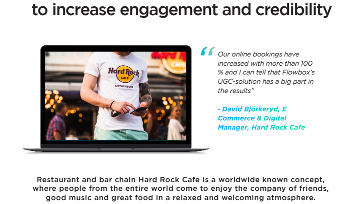 World famous Hard Rock Cafe uses UGC to increase engagement and credibility