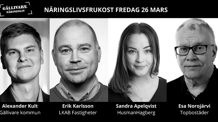 Alexander Kult, Erik Karlsson, Sandra Apelqvist och Esa Norojärvi.