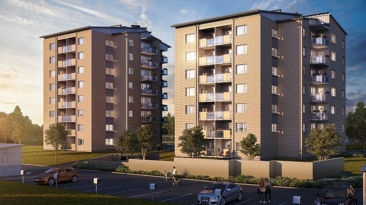 På Vetterslund i Västerås bygger Mimer 82 lägenheter. Inflyttning sommaren 2019.