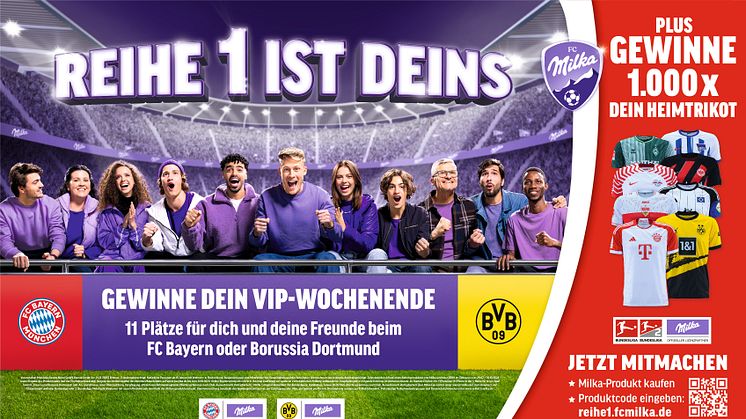 Eine Saison wie nie zuvor am POS: Milka kooperiert weiter mit der DFL – und ab diesem Jahr auch mit FC Bayern München und Borussia Dortmund