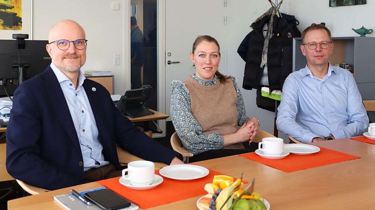 Borgmester i Rebild Jesper Greth, bestyrelsesformand i Nordværk Lisbeth Lauritsen og direktør for Nordværk Thomas Lyngholm 