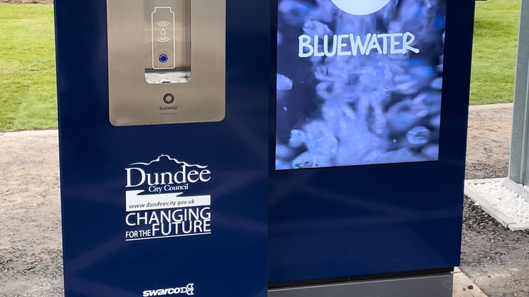 Bluewater dispenser + TV screen - Clepington Road - Dundee