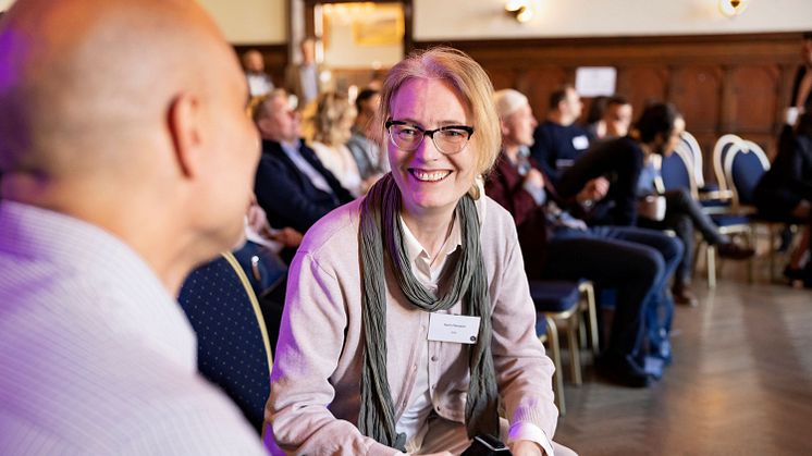 Karin Persson från RISE har projektlett arbetet kring materialet grafen och området bioteknik. Foto: Mikael Wallerstedt