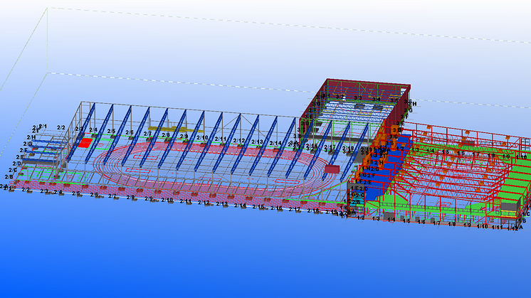 Ny multihall konstrueras med BIM-teknik