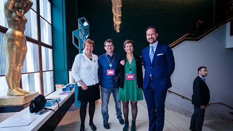 The Mayor of Oslo Marianne Borgen, founder of UFGC Gerald Babel-Sutter, Birgit Rusten from FutureBuilt and His Royal Highness Crown Prince Haakon participated in the opening of the Urban Future Global Conference at Folketeateret in Oslo today