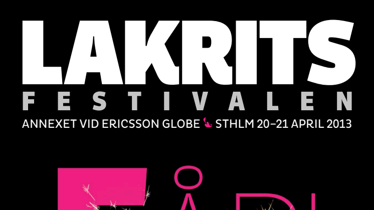 Festivaltidning - Lakritsfestivalen 2013