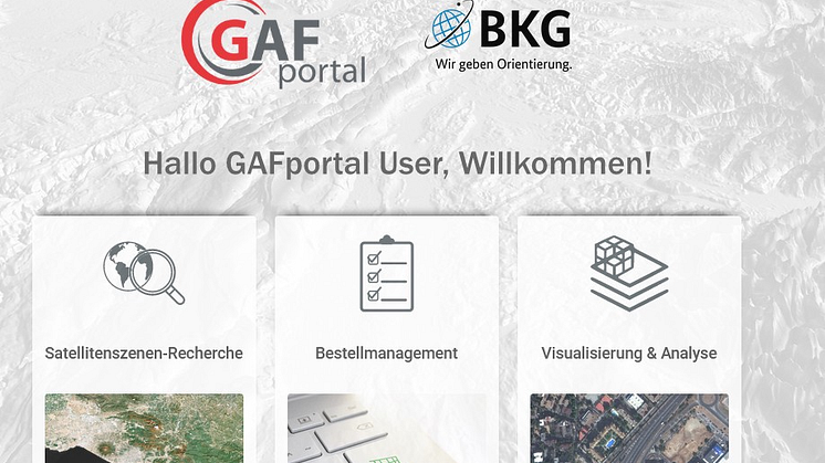 GAFportal: behördenübergreifende Bereitstellung sehr hochauflösender Satellitendaten über die Servicestelle Fernerkundung am Bundesamt für Kartographie und Geodäsie (BKG)