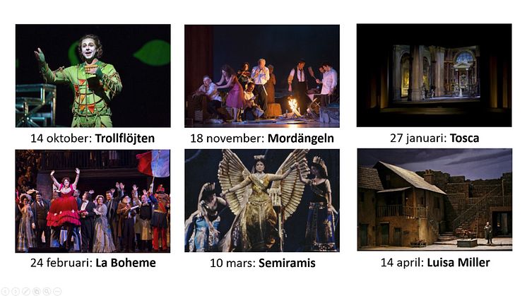 Sex Metropolitan-operor på bio i Lindesberg kommande säsong