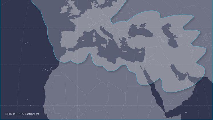 High res image - Cobham SATCOM - Thor 7 coverage