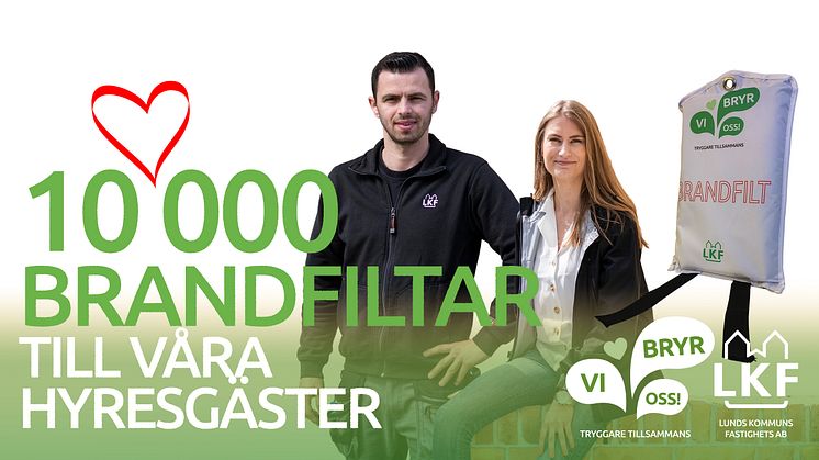 10 000 brandfiltar till våra hyresgäster! 