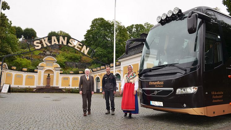 Pressbild, EkmanBuss Flexibussitet i stolt samarbete med Skansen