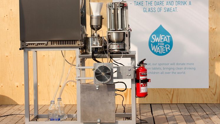 THE WORLDS FIRST SWEAT MACHINE PRODUCES CLEAN WATER FOR CHILDREN