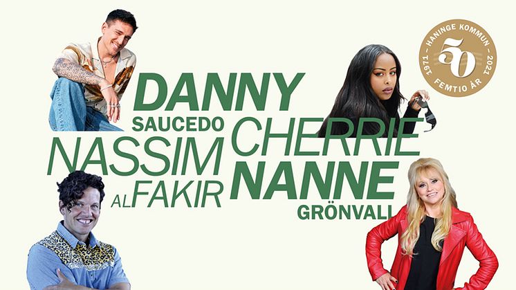 Artisterna Danny, Cherrie, Nassim och Nanne uppträder på Haningedagen