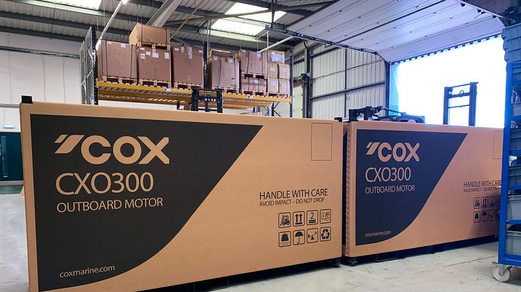 The first two production CXO300 diesel outboards will be shipped to Cox's Asia distributor Sime Darby