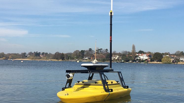The GeoPulse USV will be demonstrated on the water throughout Ocean Business 