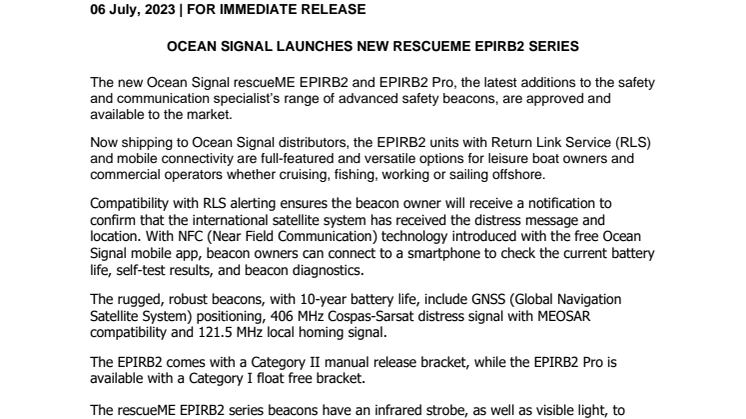 July 06_Ocean Signal Launches New rescueME EPIRB2 Series.pdf