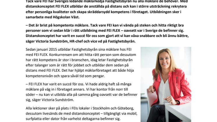 FEI utbildar Sveriges framtida mäklare