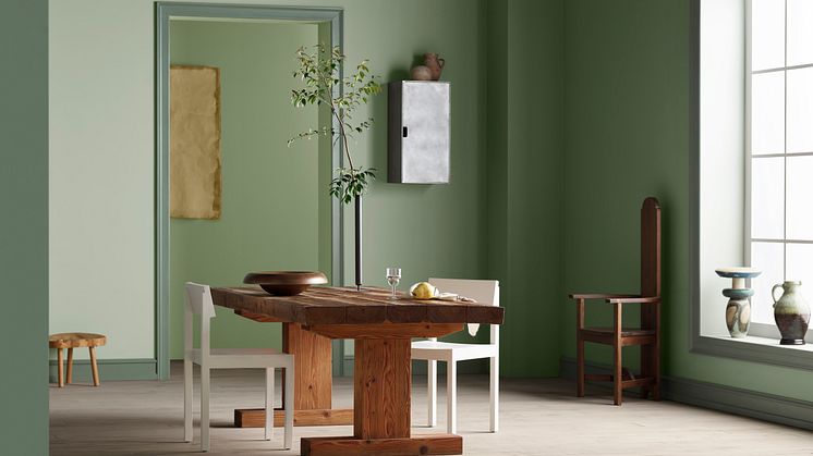 Hent inspirasjon fra naturens monokrome palett, og fyll hjemmet med en behagelig ro. I kombinasjon med dempede grønntoner som Subtle Green og Mindful Green, vil den friske, gulaktige grønntonen Pistachio skape en spennende dynamikk.