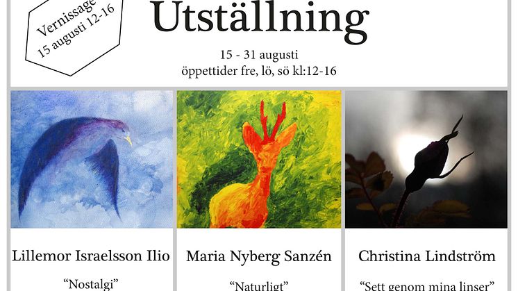 Ny konstutställning på Perssons Galleri i Västra Löa