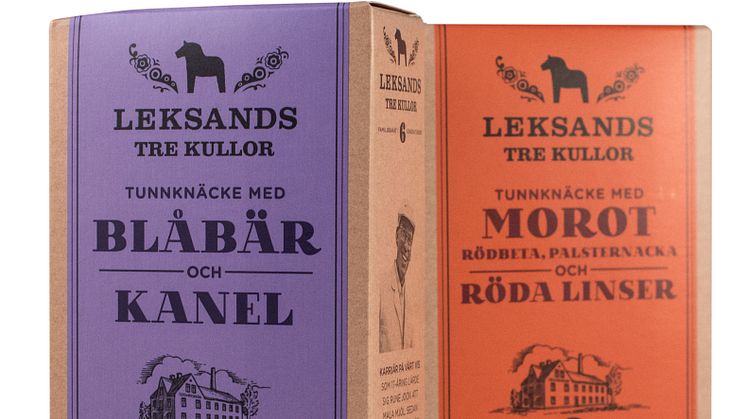 Leksands Knäckebröd lanserar exklusiv, smakrik duo med Blåbär och Kanel samt Morot och Röda Linser