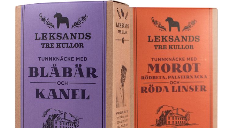 Leksands Knäckebröd lanserar exklusiv, smakrik duo med Blåbär och Kanel samt Morot och Röda Linser