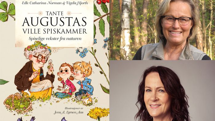Den eksentriske tante Augusta tar gjerne med barn ut i skogen på leting etter blåklokker og geitrams. Edle Catharina Norman og Vigdis Hjorth har skrevet en bok for barn om spiselige planter i skog og mark.