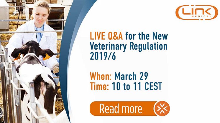 Join our LIVE Q&A on the New Veterinary Regulation 2019/6