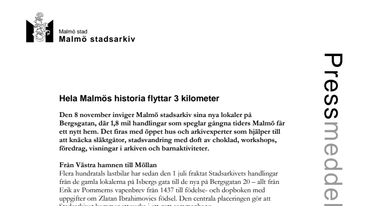 Hela Malmös historia flyttar 3 kilometer