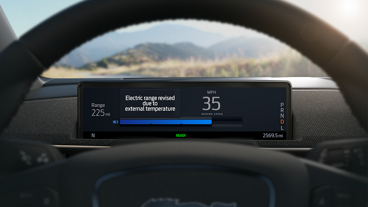 ​Nye Mustang Mach-E bruker skyløsning for å gi deg et bedre estimat for gjenværende rekkevidde