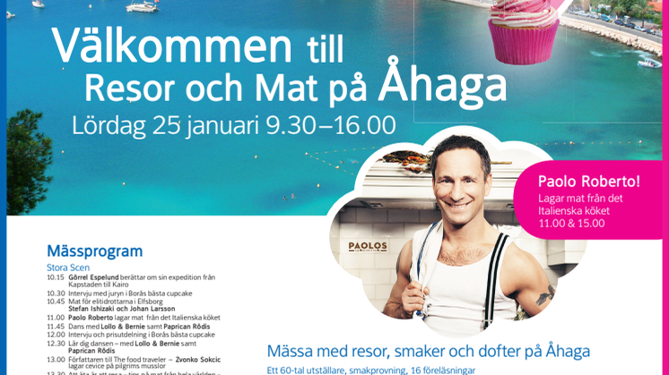 Mässprogram till Resor och Mat på Åhaga 25 januari