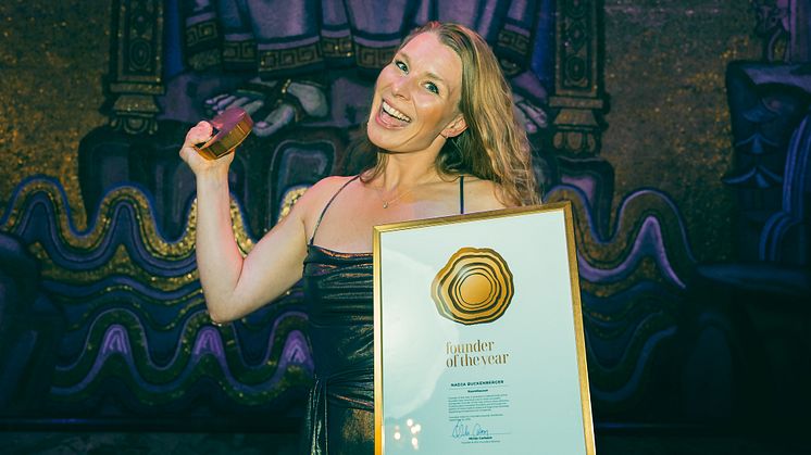 Nadja Buckenberger, founder of RoomRaccoon received the Growth Rings in Gold for the global award Founder of the Year category Small Size Companies at the Founders´ Awards Gala held at Stockholm City Hall on September 22.