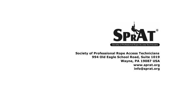 SPRAT Certification requirements for rope access work