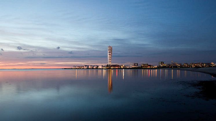 Vy över Malmö som kommer stå som värd för bordtennis-EM 2023.