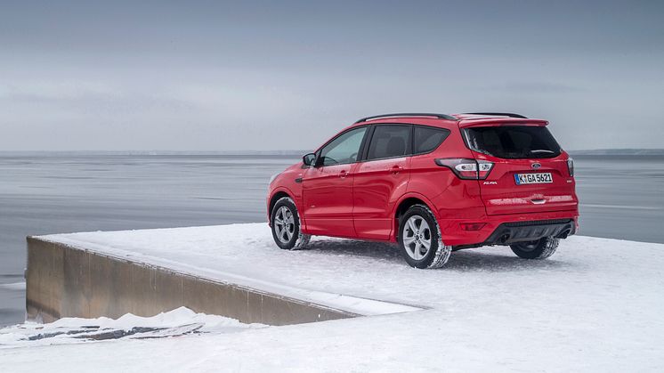 Nye Ford Kuga på Nordkapp-platået