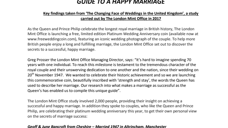 GUIDE TO A HAPPY MARRIAGE- The London Mint Office 