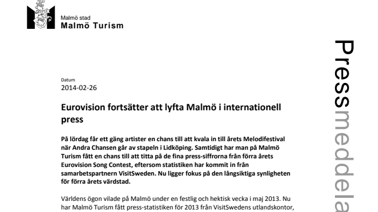 Eurovision fortsätter att lyfta Malmö i internationell press